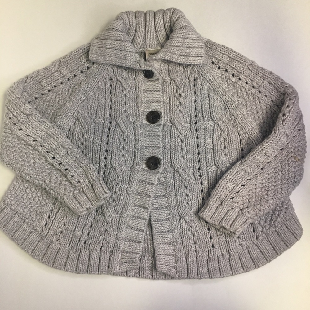 Old Navy chunky knitted cardigan sweater for little toddler girls size 4T